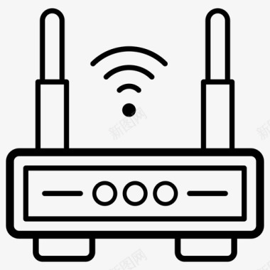 互联网wifiwifi路由器互联网设备调制解调器图标