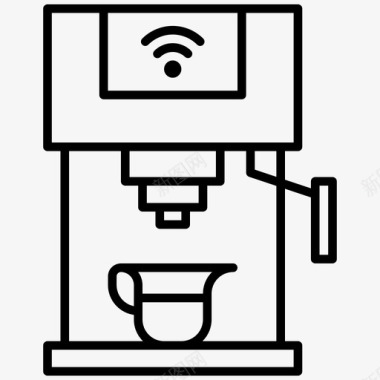 icon智能家居咖啡机饮料厨房图标
