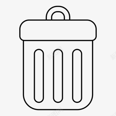 垃圾删除图标篮子包公文包图标