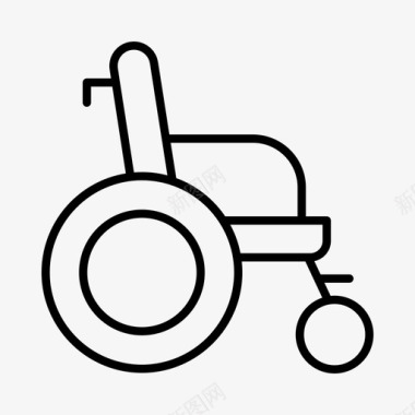 健康保健轮椅残疾人健康图标
