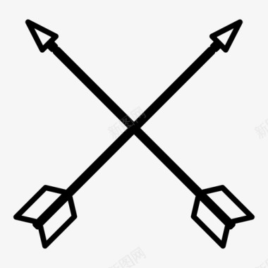 战争箭十字箭盾牌图标