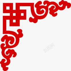 中国传统花纹边框免扣透明无杂边素材
