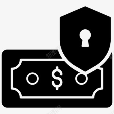 防病毒货币安全金融保护金融安全图标