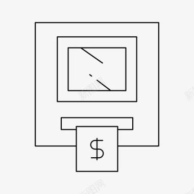 银行付款atm银行钱图标