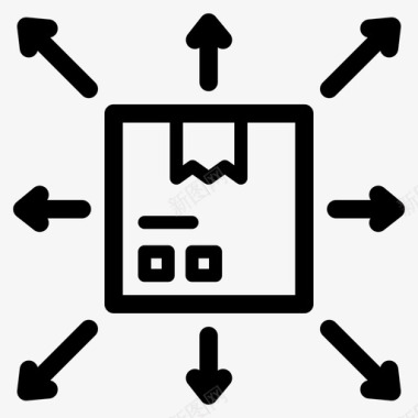 出口贸易公司配送包裹图标