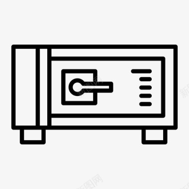 仓库分发保险箱财务安保图标