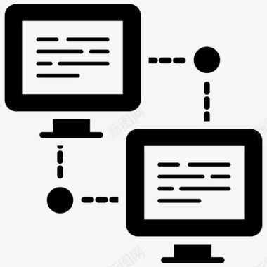 网络主机数据共享计算机网络数据传输图标