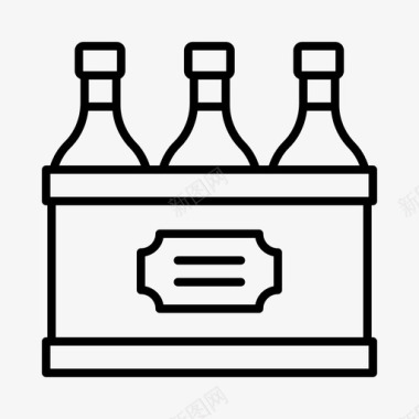葡萄酒酒精瓶装图标