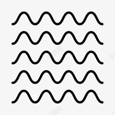 波浪线几何图案图标