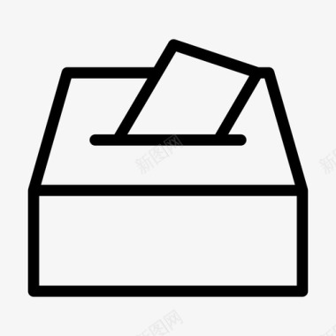 投票盒子商业图标