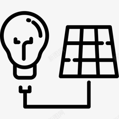 太阳能板灯电太阳能板图标