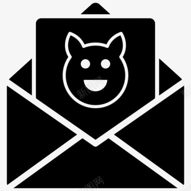 恶意软件电子邮件病毒电子邮件病毒威胁恶意软件图标