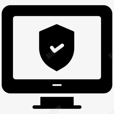 防病毒计算机安全身份验证授权图标