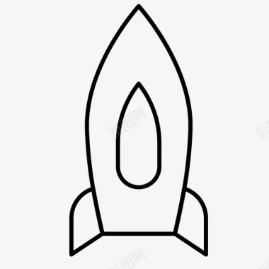 小火箭火箭宇宙飞船加速图标