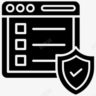 防病毒互联网安全网络安全网站保护图标