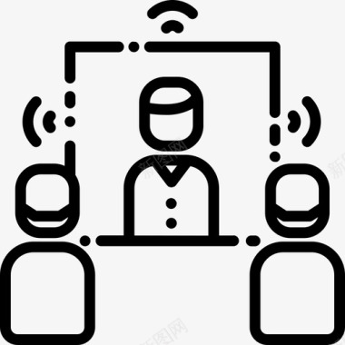 讨论话题电话会议交流沟通图标