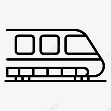 停靠的列车公共列车子弹头列车地方运输图标