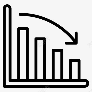 财务图表背景图片损失分析下跌图标