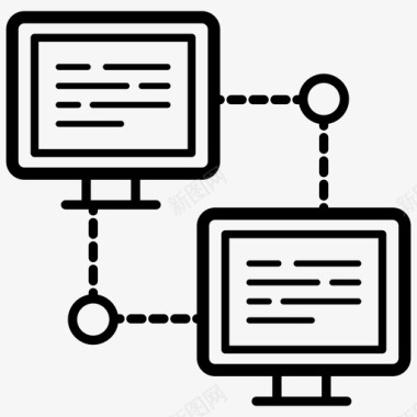局域网网卡数据共享计算机网络数据传输图标