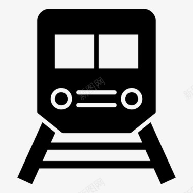 公交地铁标识快速运输铁路道路地铁图标