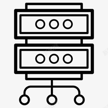 大数据地图网络工作流数据存储数据服务器图标