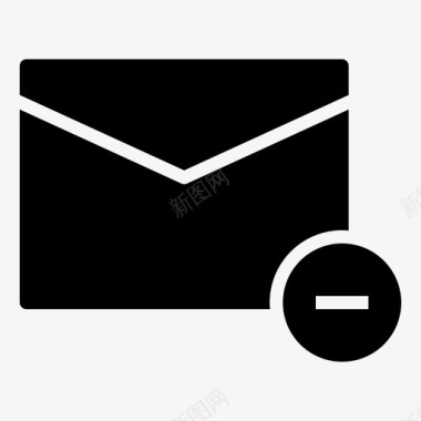 垃圾删除图标删除电子邮件取消通信图标