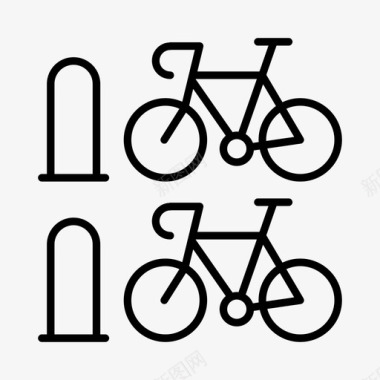 自行车架自行车位自行车座图标