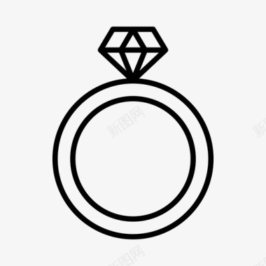 结婚素材戒指庆典订婚图标