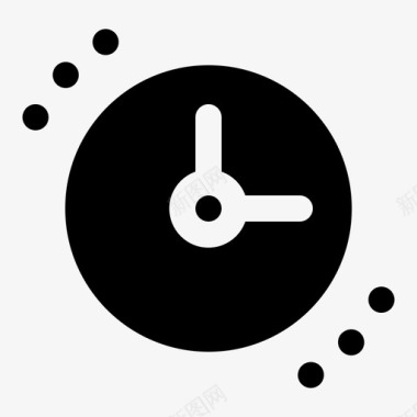 扁平金融时钟图标时间管理时钟时间表图标