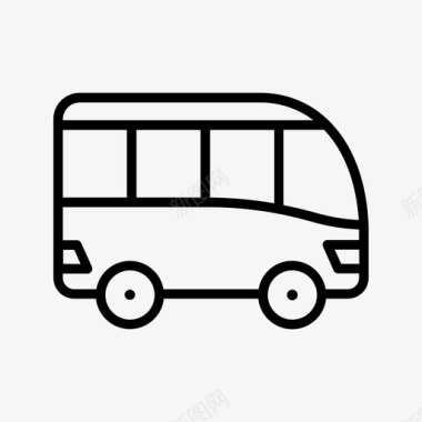 公共汽车度假车旅游车图标