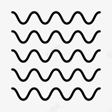 波浪线波浪线几何图案图标