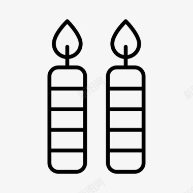 蜡烛蜡烛生日庆典图标