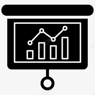 数字信息展示数据分析商业分析画架板图标