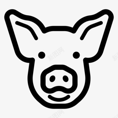 猪动物仔猪图标