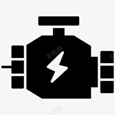 动力100汽车发动机柴油发动机汽油发动机图标