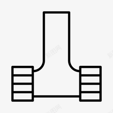 市政水管管道连接件排水管图标
