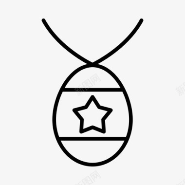 复活节装饰复活节彩蛋复活节项链图标