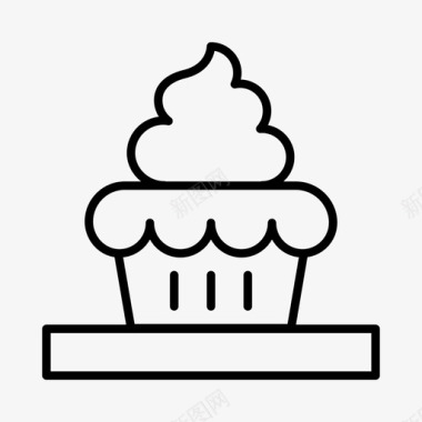 纸杯蛋糕美食甜点图标