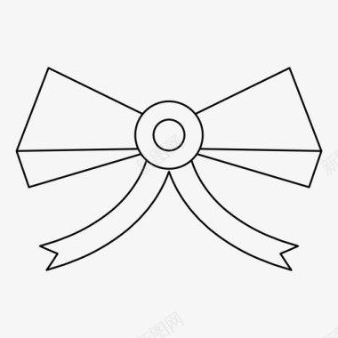动感丝带素材领结时装丝带图标