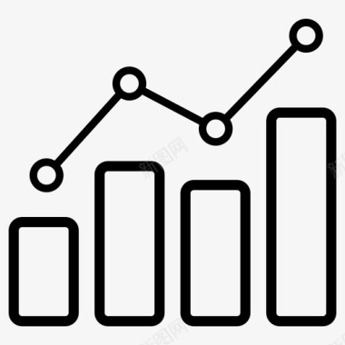 碳排放趋势趋势图业务增长财务分析图标