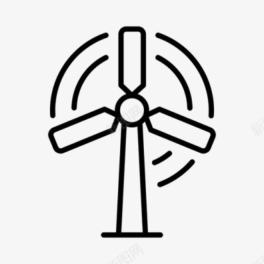 绿色能源png风力涡轮机生态绿色能源图标