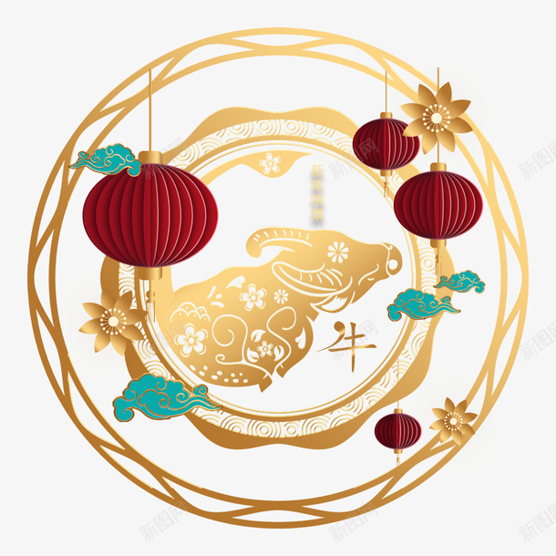 2021牛年素材3png免抠素材_88icon https://88icon.com 牛年 新年 素材 海报素材