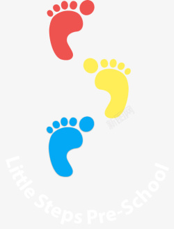 三原色小脚丫素材