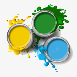彩色油漆免抠素材素材