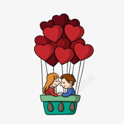 热气球上的热气球上的浪漫高清图片