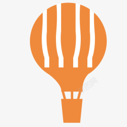 橙色热气球简单样式的热气球高清图片