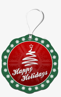 标签五金挂件圣诞节吊牌标签挂件圣诞树上的节日氛围装饰高清图片