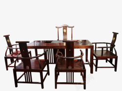 中式古典红木家具茶台素材