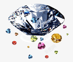 一堆钻石宝石详细分层素材
