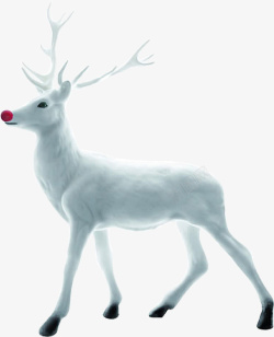 白色麋鹿白色圣诞麋鹿元素高清图片